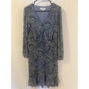 Lucky Brand Women’s Chiffon Dress Size XL Midi Length Wedding Special Occasion